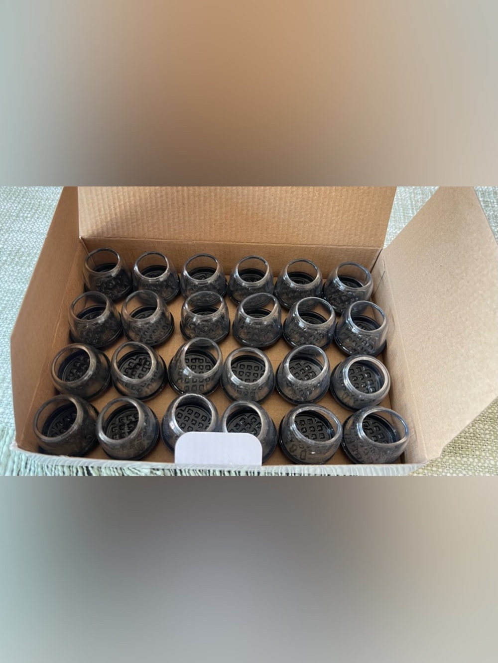 Clear Silicone Chair Leg Protector Sliders with Black Caps (24 Pc) - NWTO - Picture 8 of 9